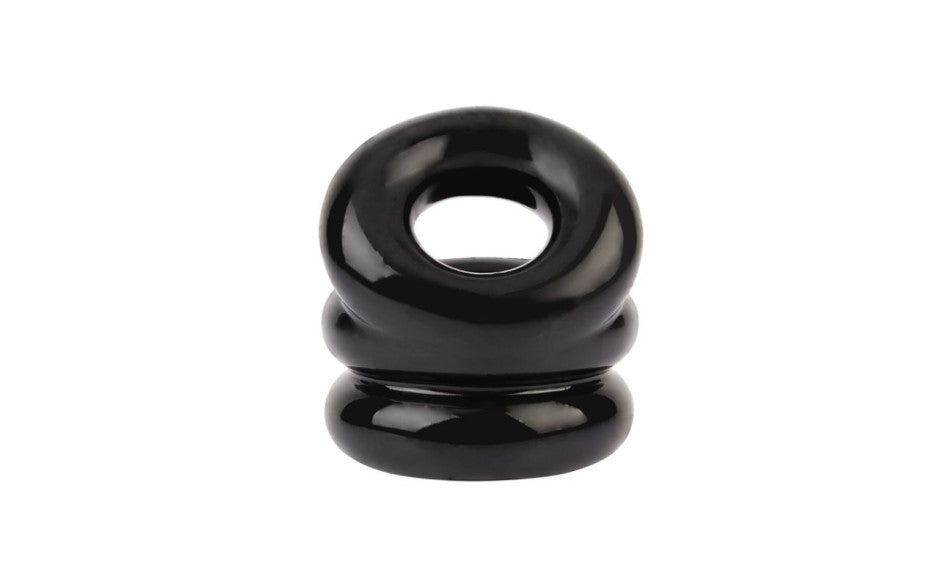 Stacked Dual Pleasure Ring Black