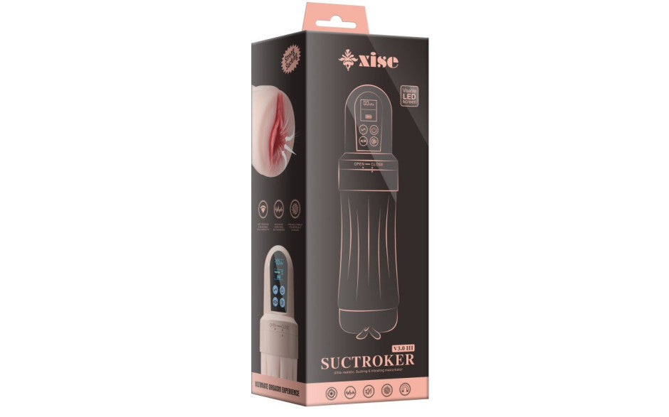 Suctroker Dual Density Vibrating Sucking Vaginal Masturbator V3
