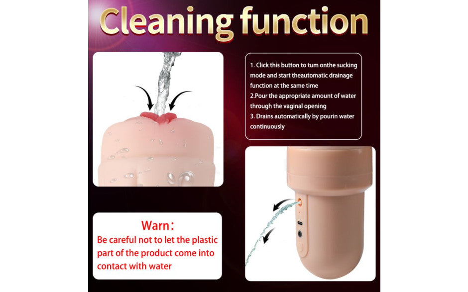 Suctroker Dual Density Vibrating Sucking Vaginal Masturbator V3